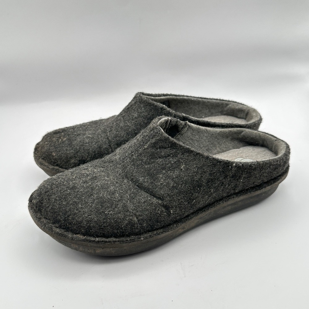 Clarks Cloud Steppers Step Flow Clog Mules Felt Gray Womens 7M Outdoors Camping